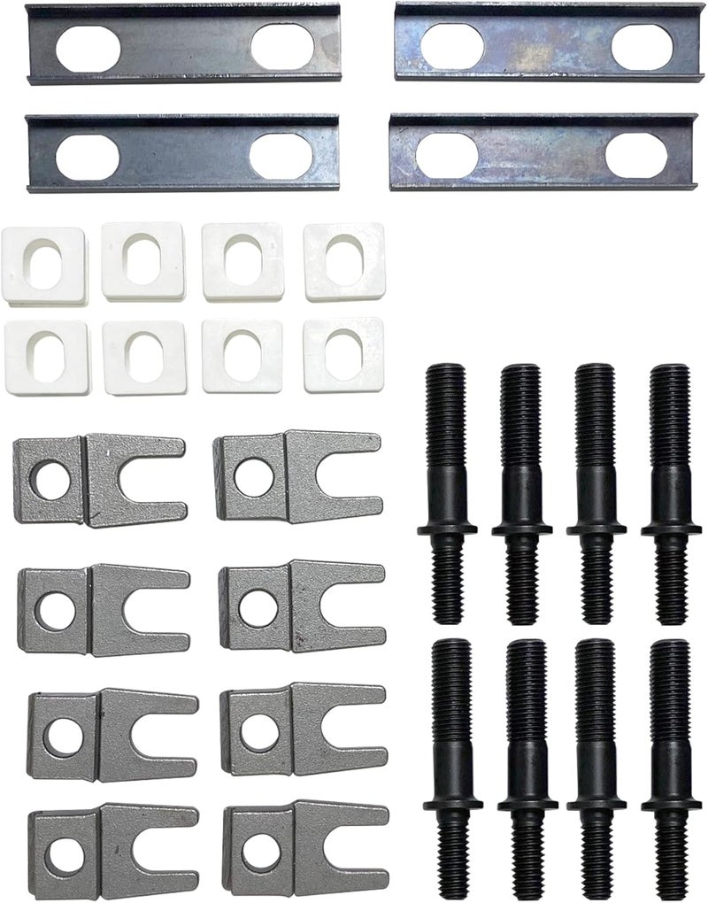EngineQuest Store Rocker Arm Guide Plate Conversion Kit | 3/8" Studs for V8 Engines | Set of 16 | Adjustable Configuration - Image 1